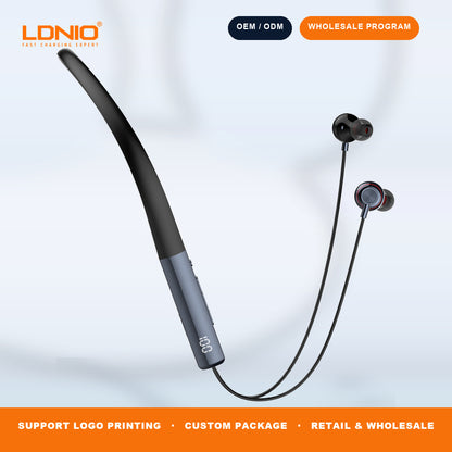 LDNIO N01 Neckband Bluetooth Earphone Wireless Stereo Headset with Mic for Sports