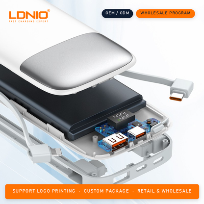 LDNIO 20000mAh 22.5W fast charging Power Bank PQ19/PQ20