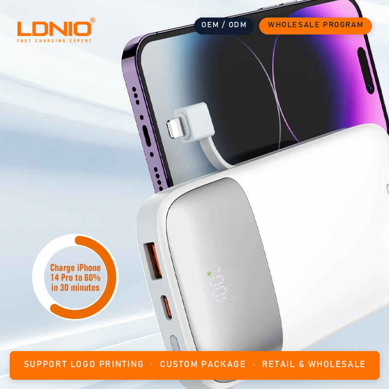 LDNIO 20000mAh 22.5W fast charging Power Bank PQ19/PQ20