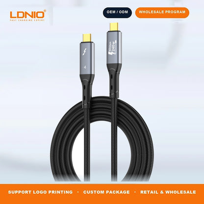 LDNIO TC-11C 240W High Power USB-C Fast Charging Cable Heavy Duty Data Cord