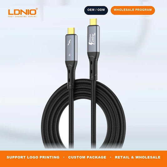LDNIO TC-11C 240W High Power USB-C Fast Charging Cable Heavy Duty Data Cord