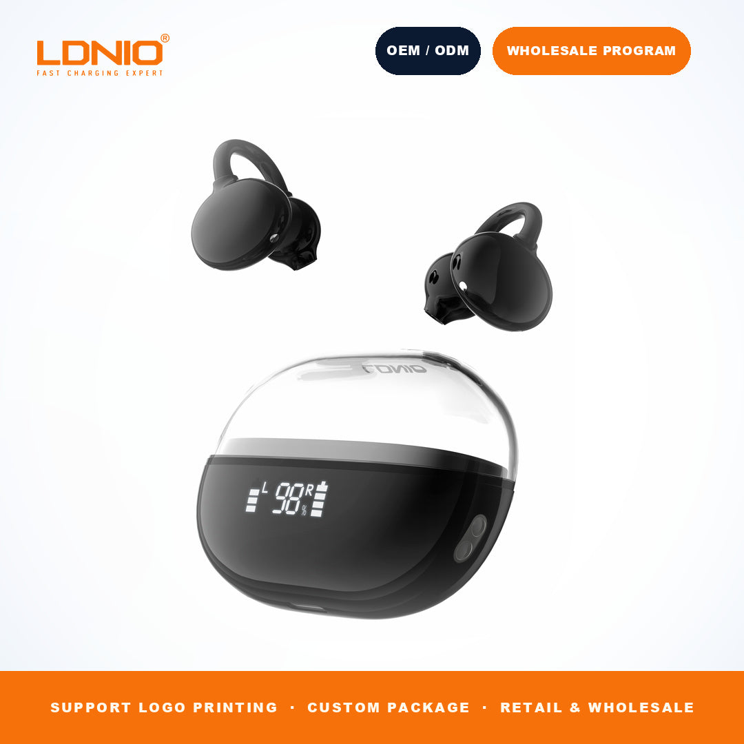 LDNIO T08 OWS Open Ear Sports Earbuds Bluetooth 5.3 Touch Control Earphones