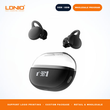 LDNIO T08 OWS Open Ear Sports Earbuds Bluetooth 5.3 Touch Control Earphones
