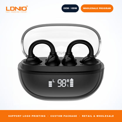 LDNIO T08 OWS Open Ear Sports Earbuds Bluetooth 5.3 Touch Control Earphones