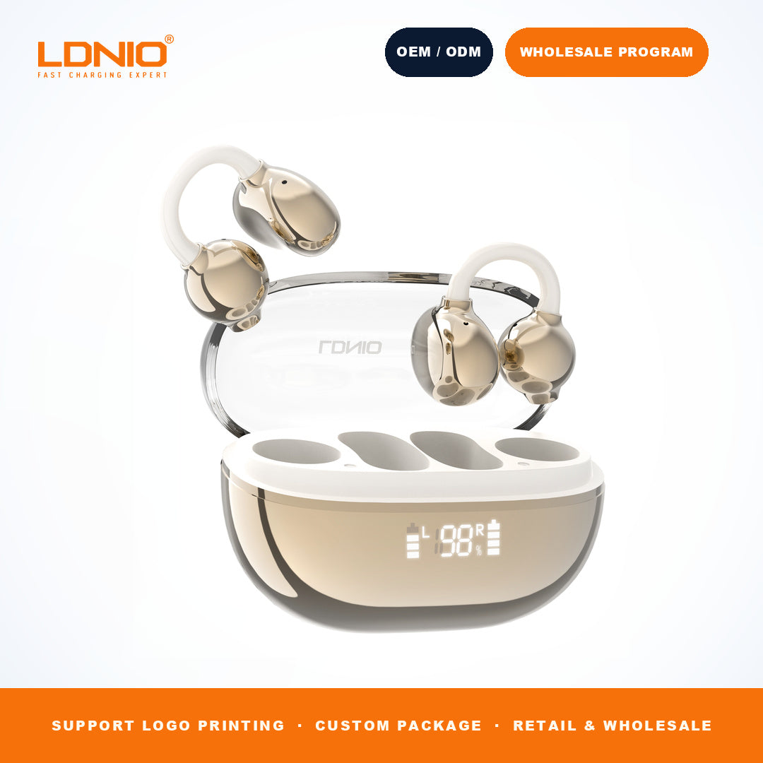 LDNIO T08 OWS Open Ear Sports Earbuds Bluetooth 5.3 Touch Control Earphones