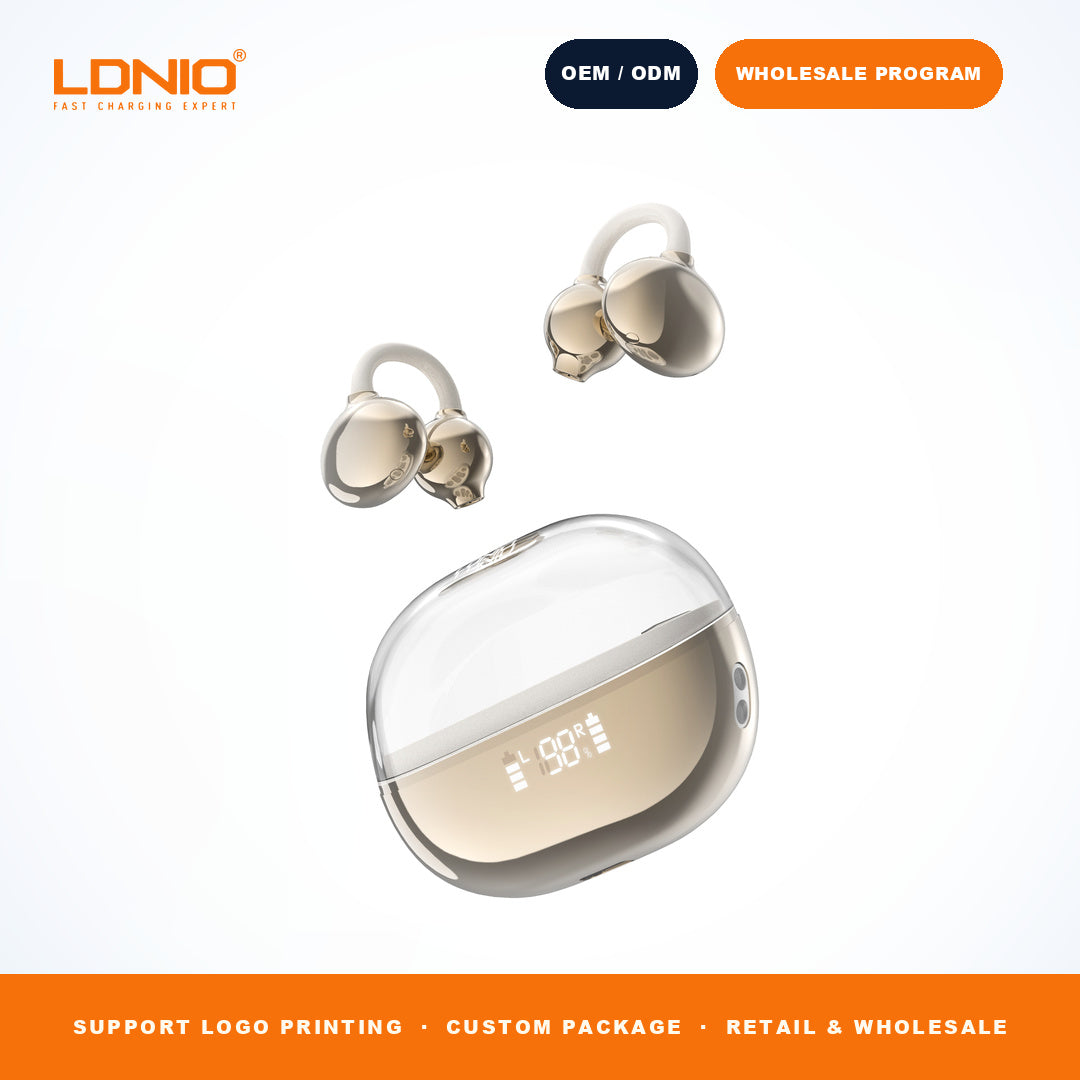 LDNIO T08 OWS Open Ear Sports Earbuds Bluetooth 5.3 Touch Control Earphones