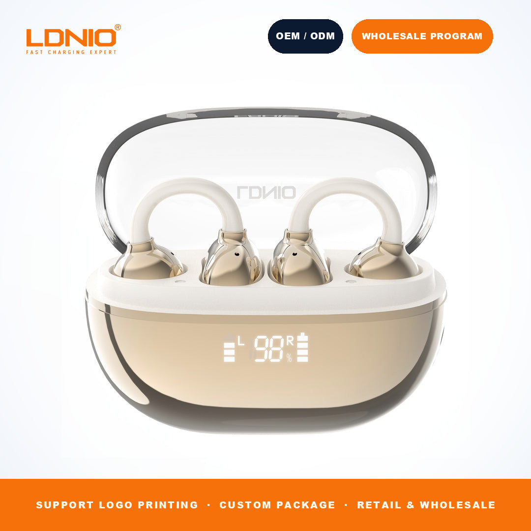 LDNIO T08 OWS Open Ear Sports Earbuds Bluetooth 5.3 Touch Control Earphones