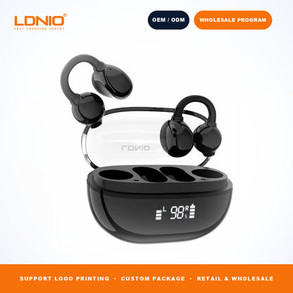 LDNIO T08 OWS Open Ear Sports Earbuds Bluetooth 5.3 Touch Control Earphones