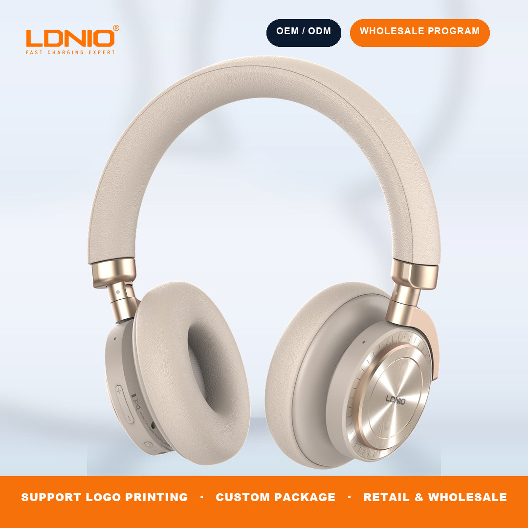LDNIO H03 Wireless Bluetooth Over Ear Headphones ANC Noise Cancellation Stereo Sound Factory Wholesale