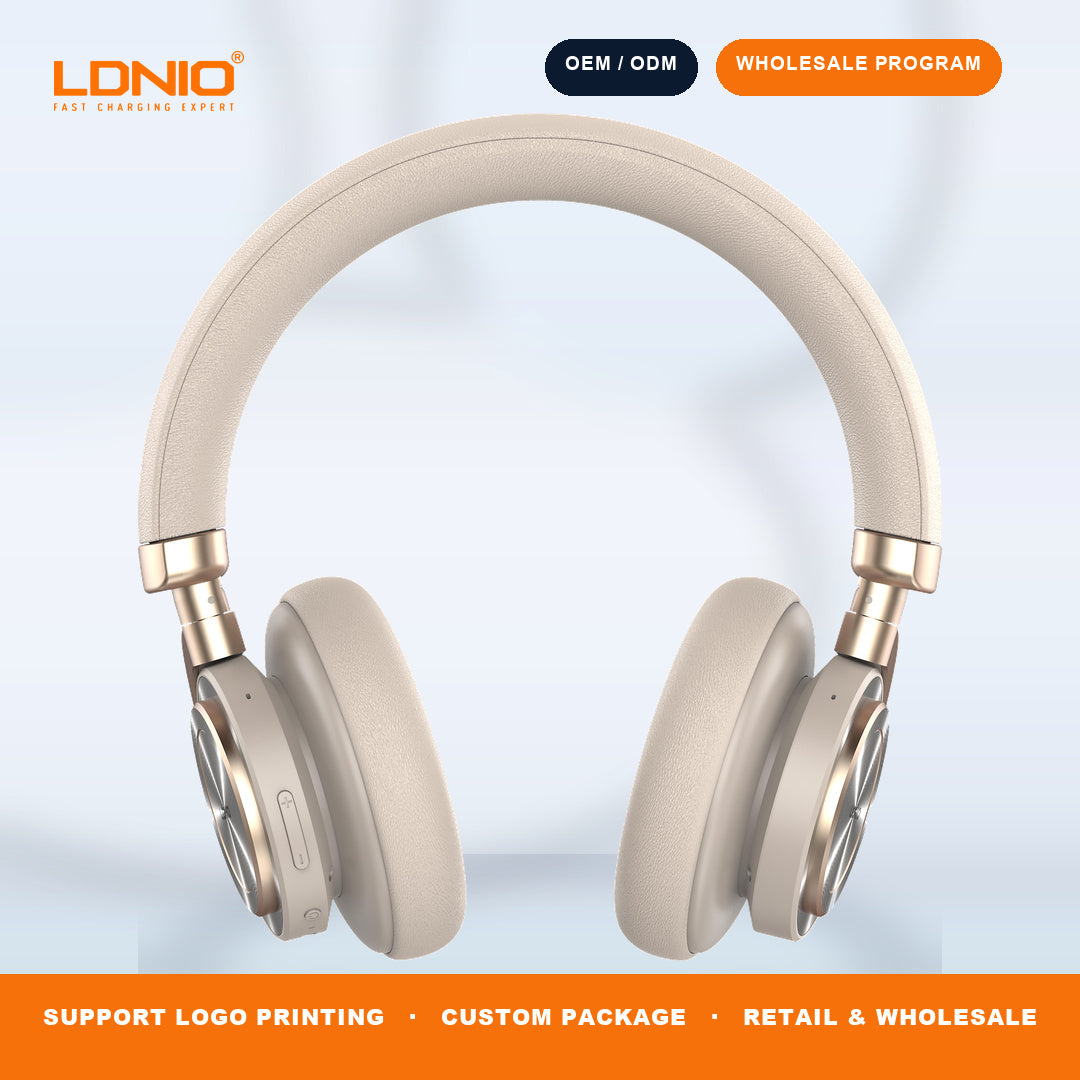 LDNIO H03 Wireless Bluetooth Over Ear Headphones ANC Noise Cancellation Stereo Sound Factory Wholesale