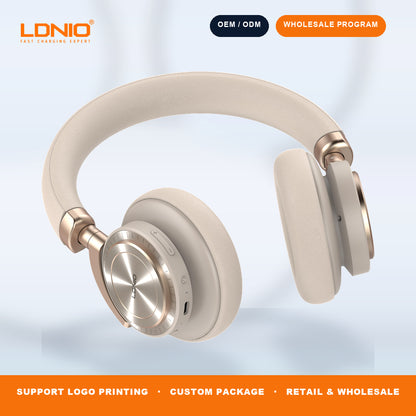 LDNIO H03 Wireless Bluetooth Over Ear Headphones ANC Noise Cancellation Stereo Sound Factory Wholesale