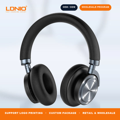 LDNIO H03 Wireless Bluetooth Over Ear Headphones ANC Noise Cancellation Stereo Sound Factory Wholesale