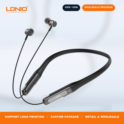 LDNIO N03 Neckband Bluetooth Earphone Wireless Stereo Headset with Mic for Sports