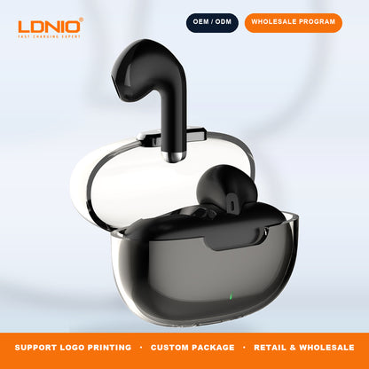 LDNIO T03 Crystal Shell TWS Earbuds Wireless Bluetooth In-Ear Headphones Wholesale