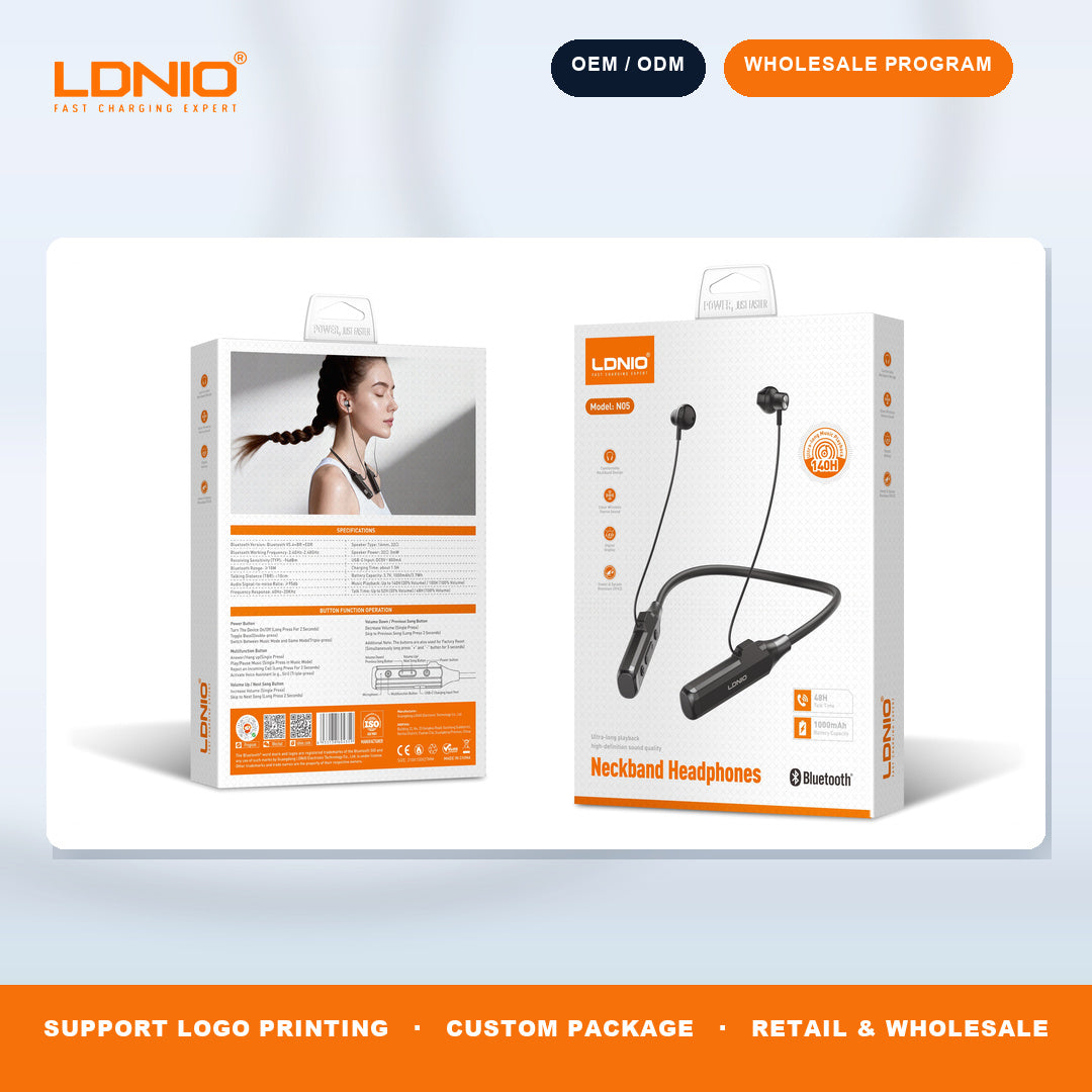 LDNIO N05 Neckband Wireless Bluetooth Earphone For Sport