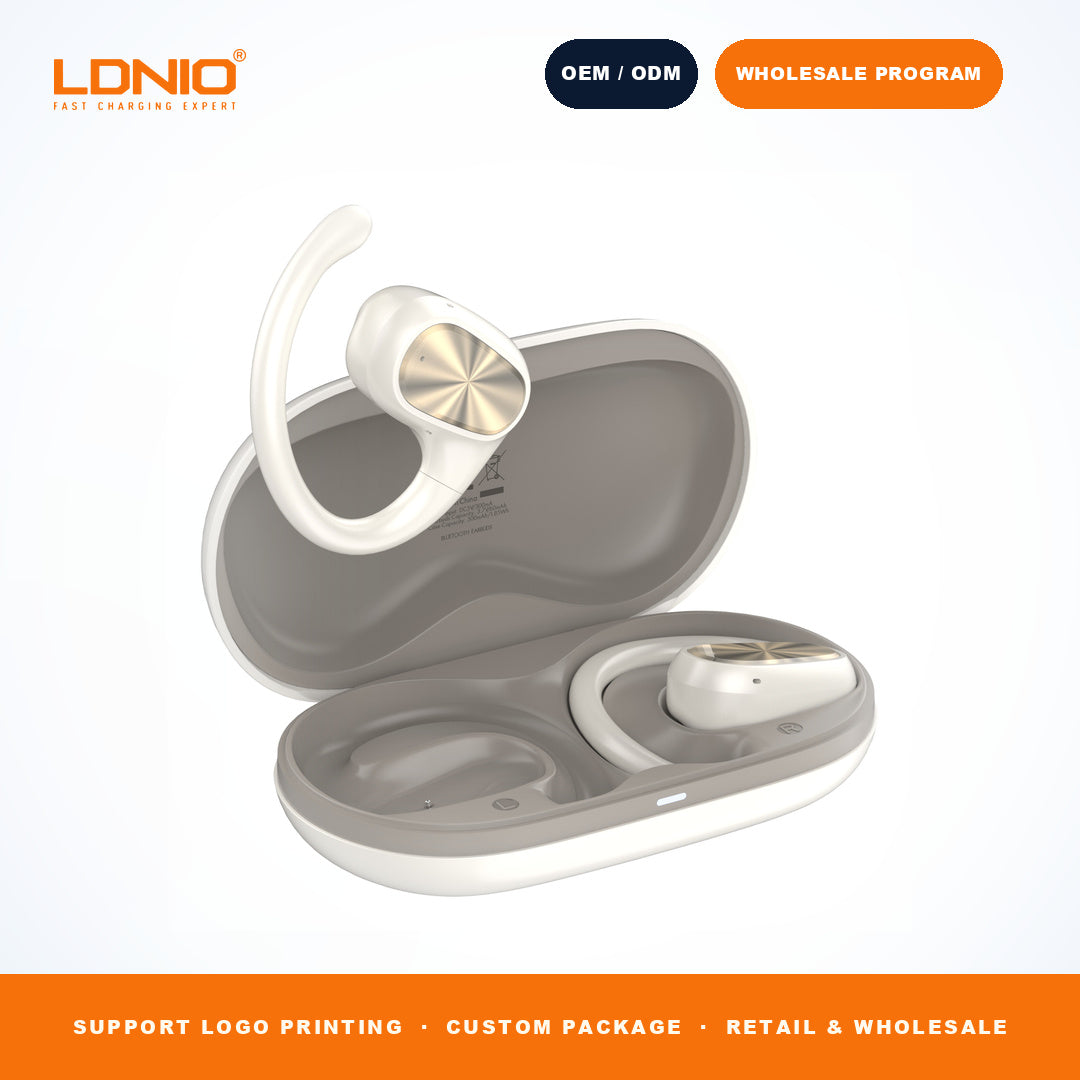 LDNIO T07 OWS Bone Conduction Earbuds 500mAh Charging Case Wireless Headphones