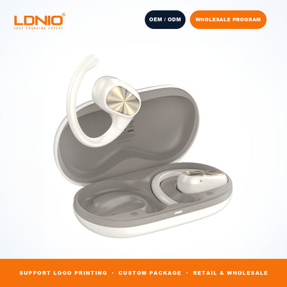 LDNIO T07 OWS Bone Conduction Earbuds 500mAh Charging Case Wireless Headphones