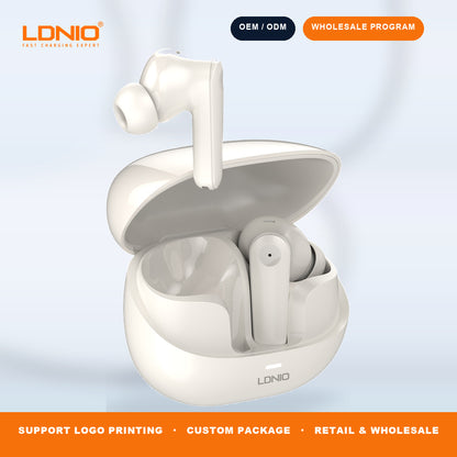 LDNIO T05 Glossy TWS Wireless Earbuds Bluetooth In-Ear Headphones Factory Direct