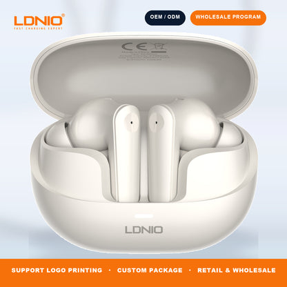 LDNIO T05 Glossy TWS Wireless Earbuds Bluetooth In-Ear Headphones Factory Direct