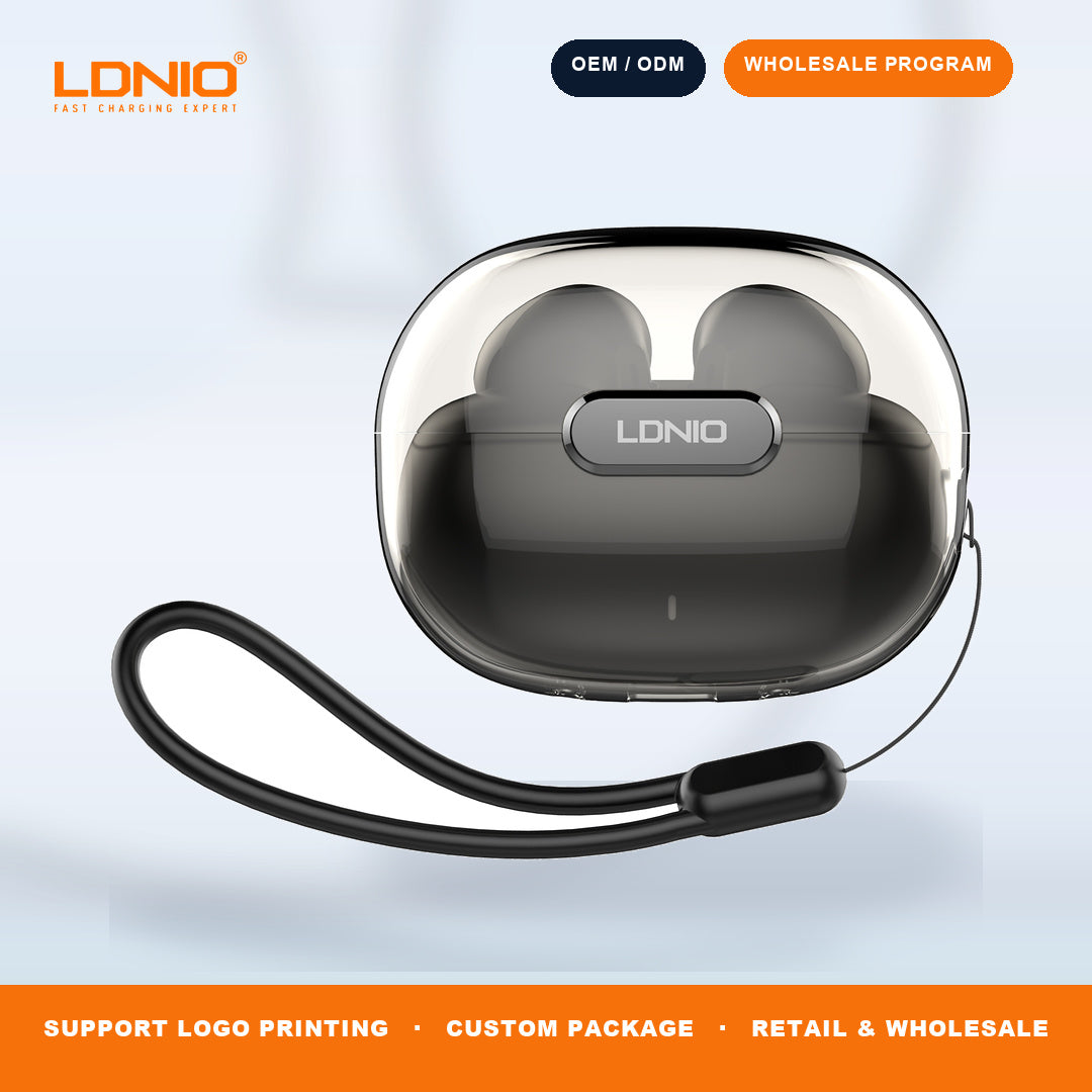 LDNIO T03 Crystal Shell TWS Earbuds Wireless Bluetooth In-Ear Headphones Wholesale