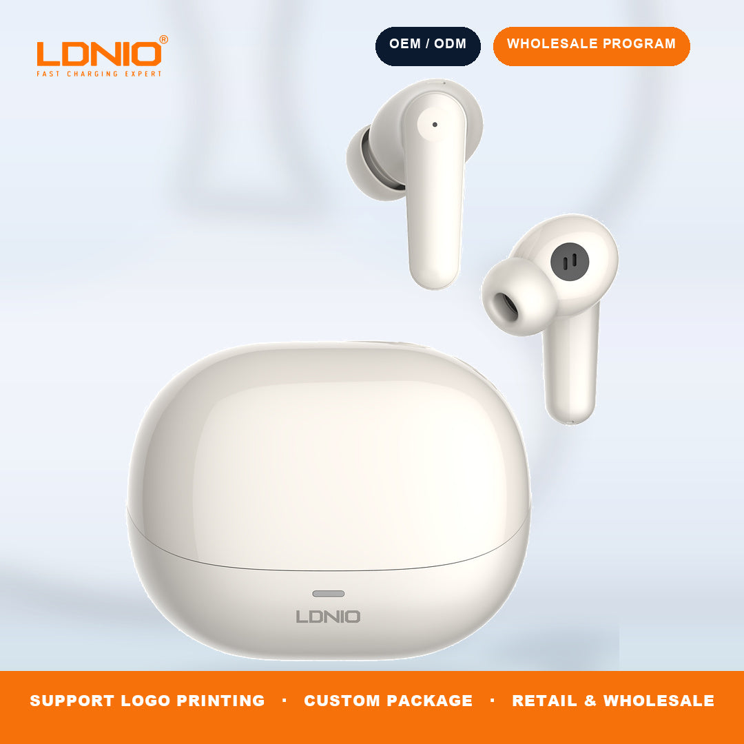 LDNIO T05 Glossy TWS Wireless Earbuds Bluetooth In-Ear Headphones Factory Direct
