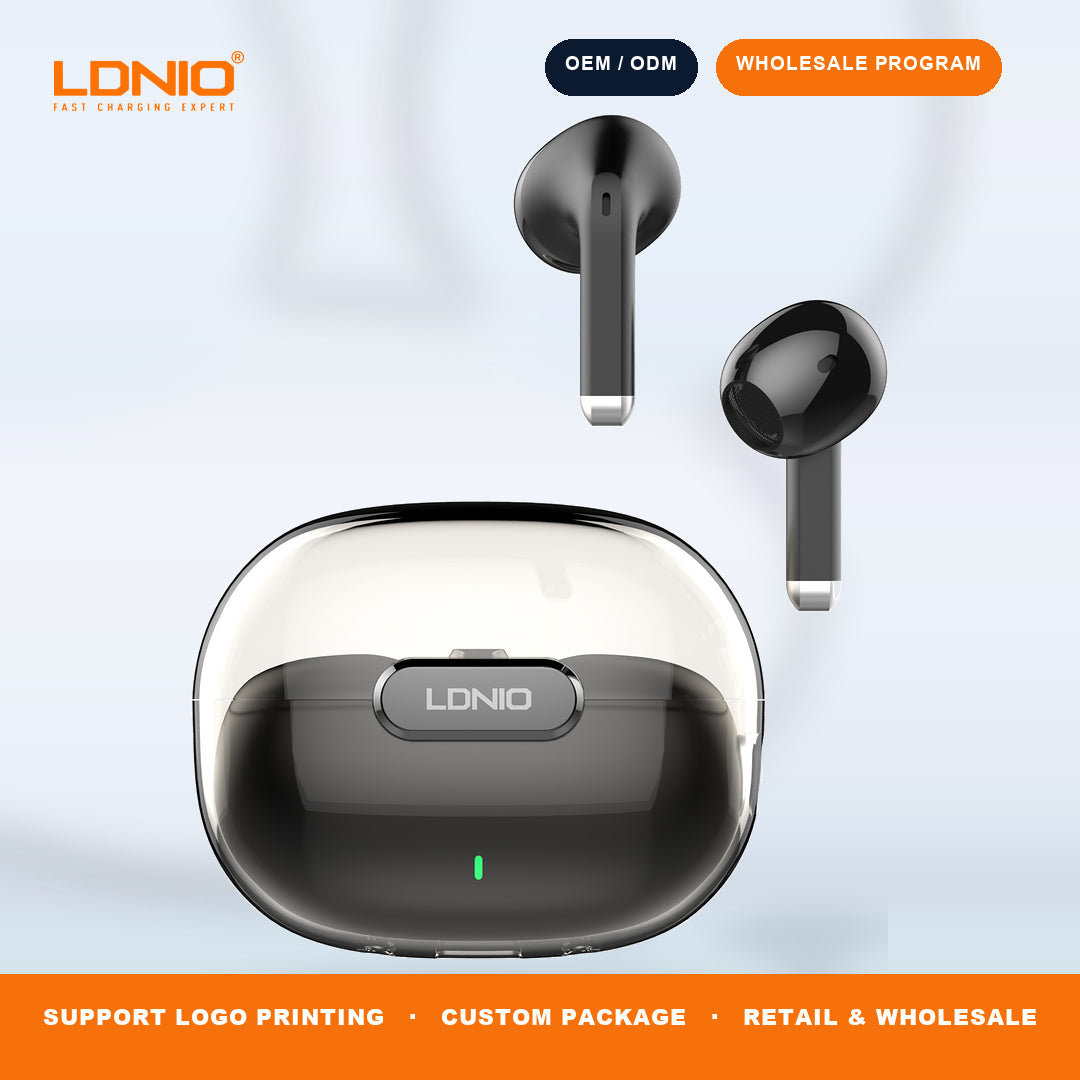 LDNIO T03 Crystal Shell TWS Earbuds Wireless Bluetooth In-Ear Headphones Wholesale