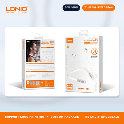 LDNIO N03 Neckband Bluetooth Earphone Wireless Stereo Headset with Mic for Sports