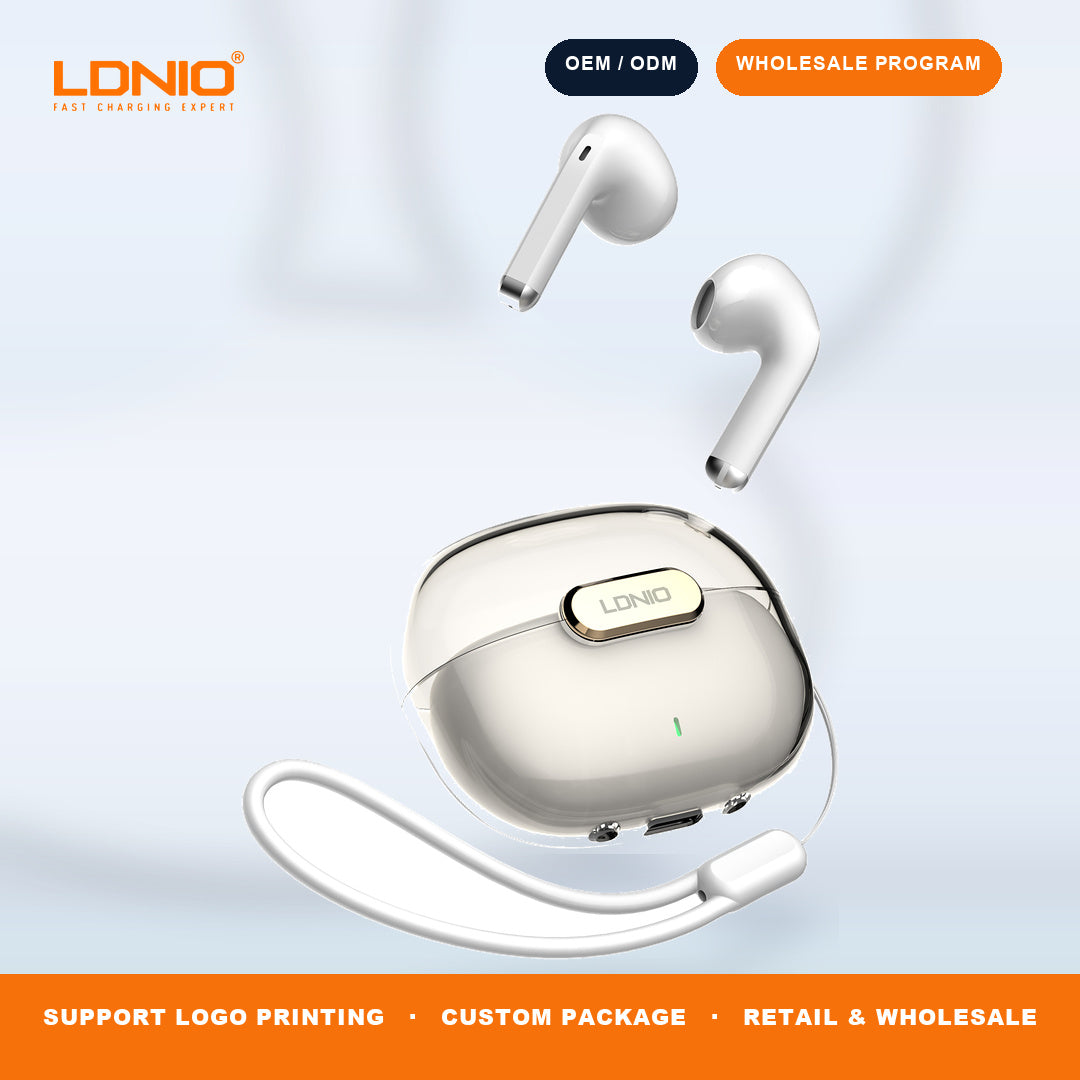 LDNIO T03 Crystal Shell TWS Earbuds Wireless Bluetooth In-Ear Headphones Wholesale
