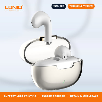 LDNIO T03 Crystal Shell TWS Earbuds Wireless Bluetooth In-Ear Headphones Wholesale