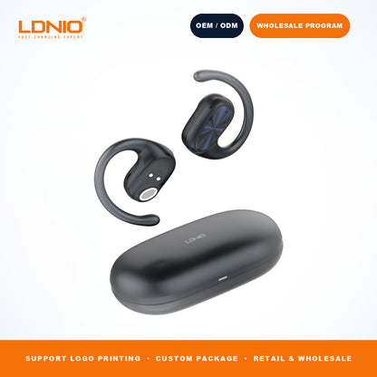 LDNIO T07 OWS Bone Conduction Earbuds 500mAh Charging Case Wireless Headphones