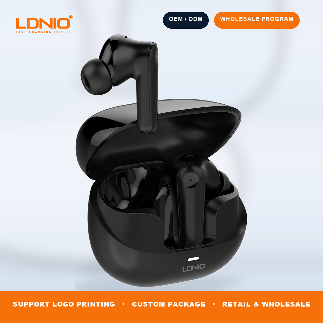 LDNIO T05 Glossy TWS Wireless Earbuds Bluetooth In-Ear Headphones Factory Direct