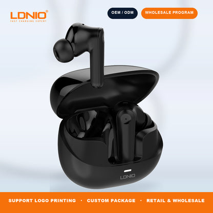 LDNIO T05 Glossy TWS Wireless Earbuds Bluetooth In-Ear Headphones Factory Direct