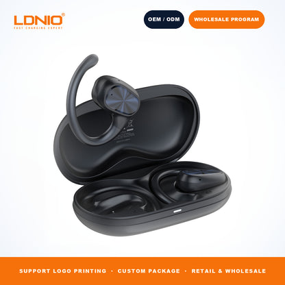 LDNIO T07 OWS Bone Conduction Earbuds 500mAh Charging Case Wireless Headphones