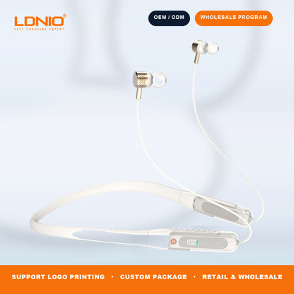 LDNIO N03 Neckband Bluetooth Earphone Wireless Stereo Headset with Mic for Sports
