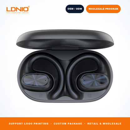 LDNIO T07 OWS Bone Conduction Earbuds 500mAh Charging Case Wireless Headphones