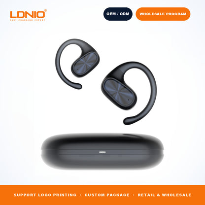 LDNIO T07 OWS Bone Conduction Earbuds 500mAh Charging Case Wireless Headphones
