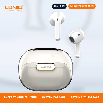 LDNIO T03 Crystal Shell TWS Earbuds Wireless Bluetooth In-Ear Headphones Wholesale