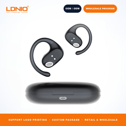 LDNIO T07 OWS Bone Conduction Earbuds 500mAh Charging Case Wireless Headphones