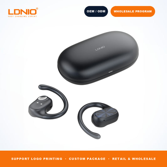 LDNIO T07 OWS Bone Conduction Earbuds 500mAh Charging Case Wireless Headphones