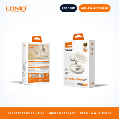 LDNIO T11 OWS Wireless Earbuds Bluetooth 5.4 IPX4 ENC 450mAh Case OEM ODM