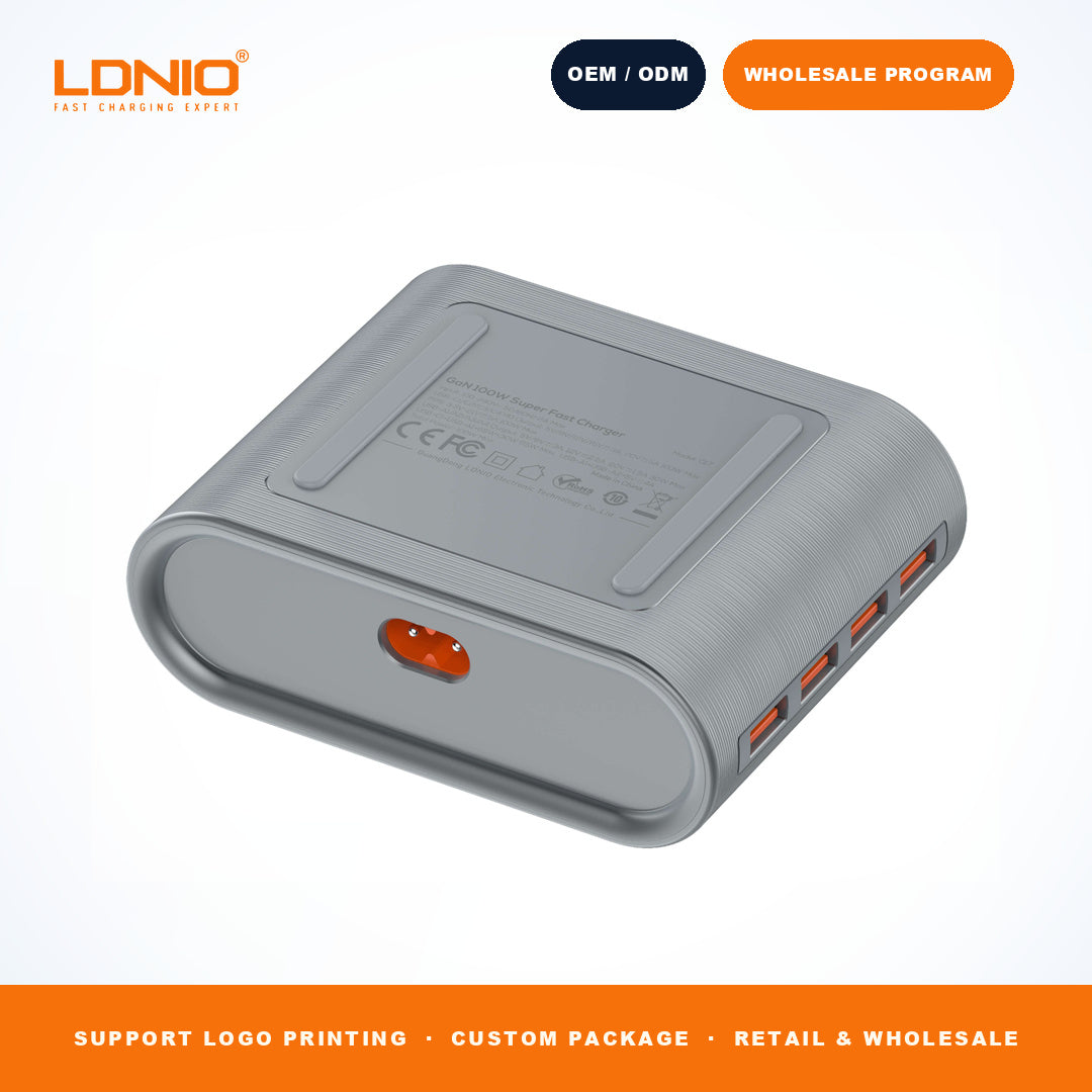 LDNIO Q17 100W 8 Port GaN Desktop Charging Station