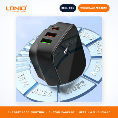 LDNIO Q334 32W 3 Ports Super Fast Charger