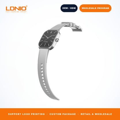 LDNIO SW4 Square Smart Watch Silicone Strap