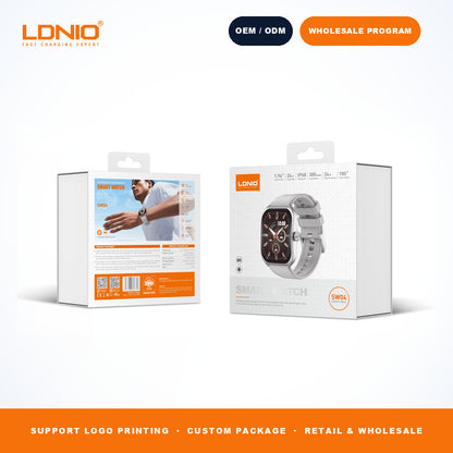 LDNIO SW4 Square Smart Watch Silicone Strap