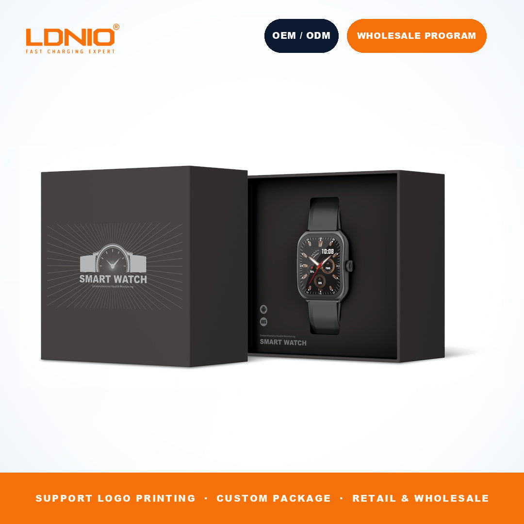 LDNIO SW4 Square Smart Watch Silicone Strap