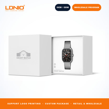 LDNIO SW4 Square Smart Watch Silicone Strap