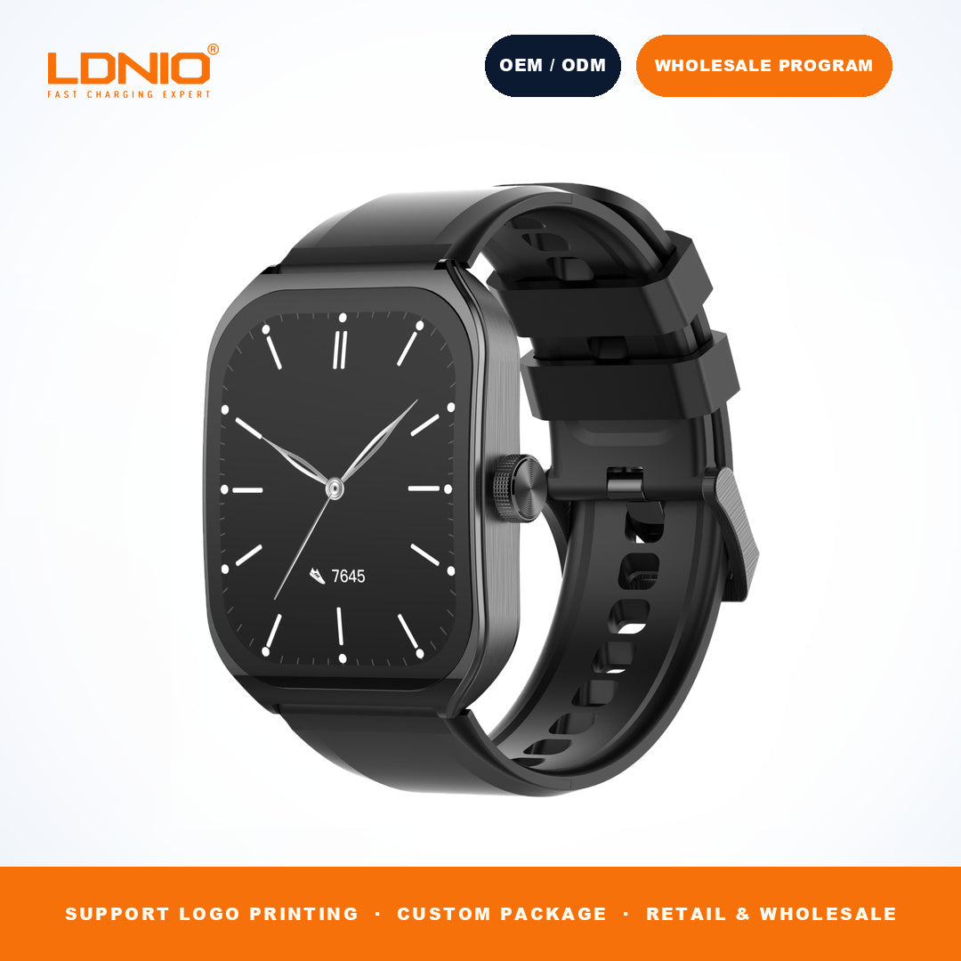 LDNIO SW4 Square Smart Watch Silicone Strap