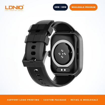 LDNIO SW4 Square Smart Watch Silicone Strap