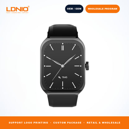 LDNIO SW4 Square Smart Watch Silicone Strap