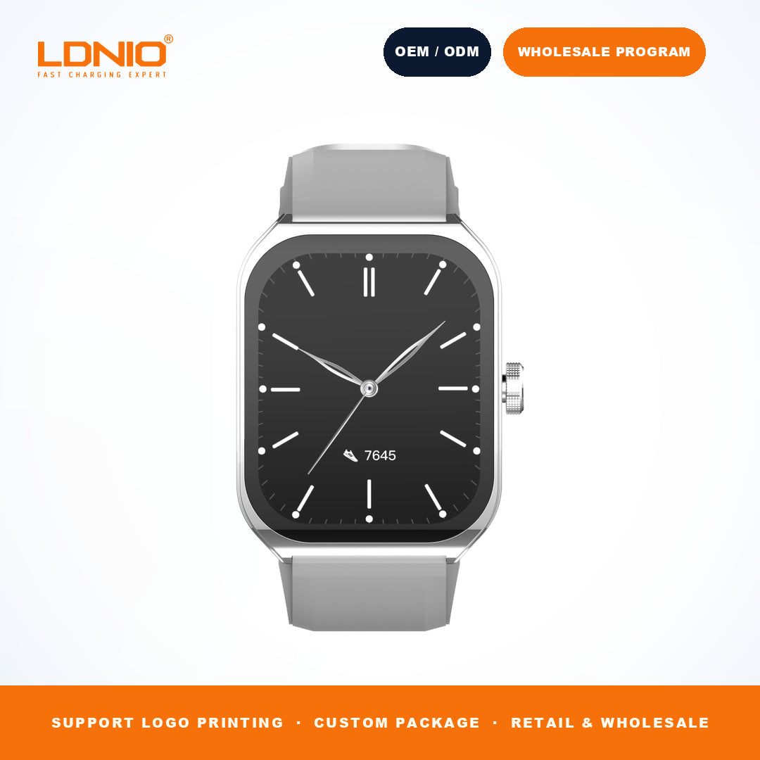 LDNIO SW4 Square Smart Watch Silicone Strap